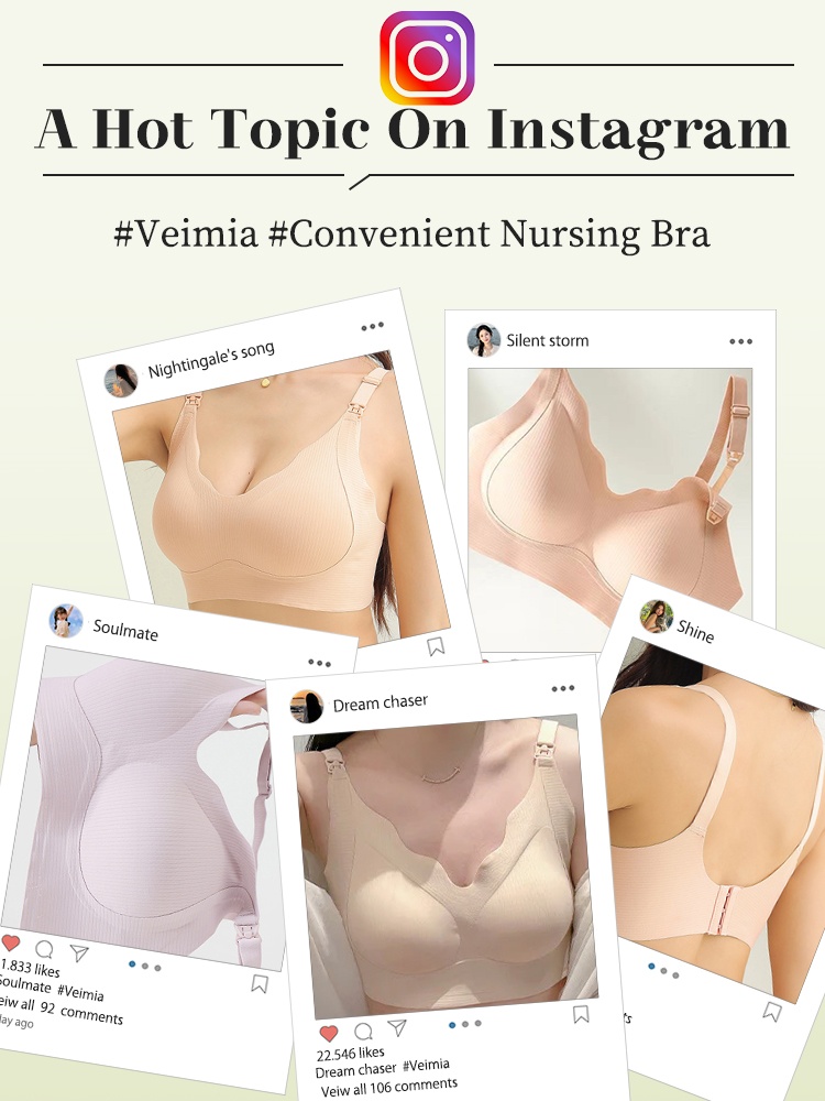 Supportive Nursing Bra Pregnancy & Sleep Purposes, Comfortable Support With Easy Feeding Style VEIMIA

