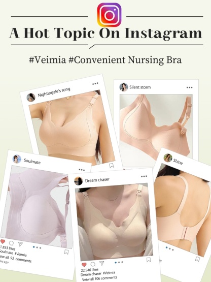 Supportive Nursing Bra Pregnancy & Sleep Purposes, Comfortable Support With Easy Feeding Style VEIMIA
