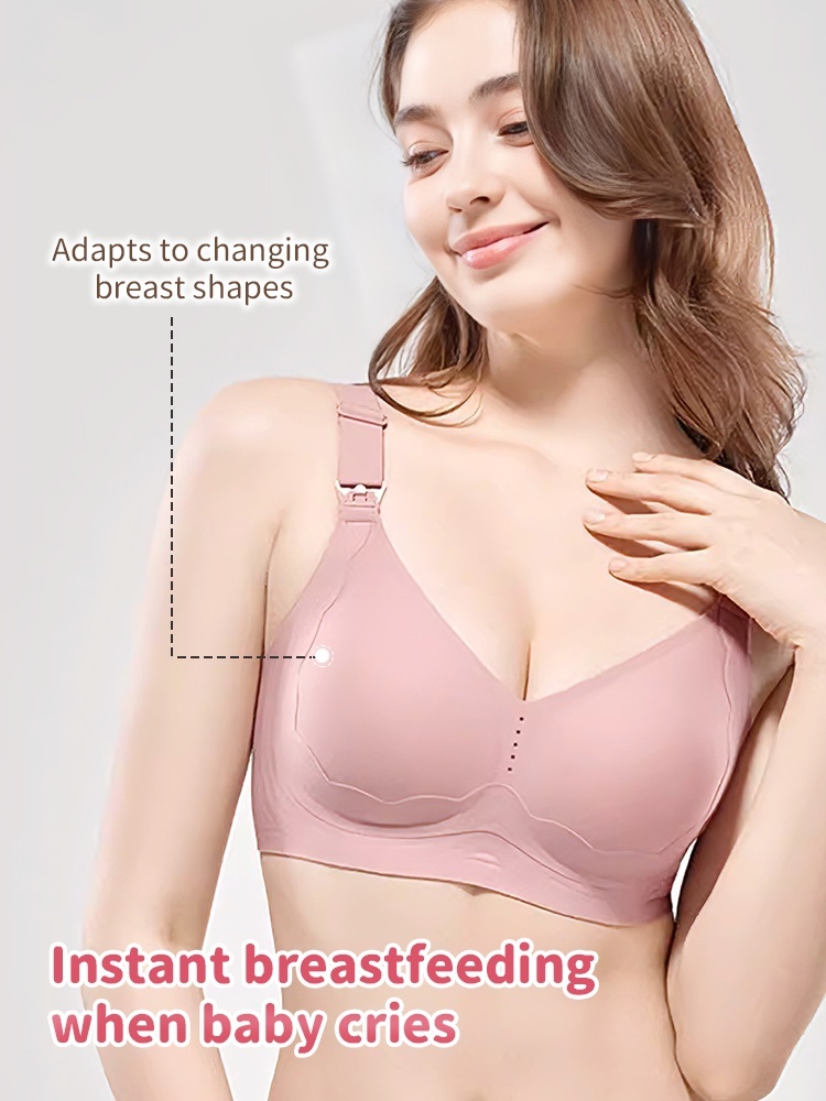 Supportive Nursing Bra in Beige - Comfortable Fit Anti-Sag Lift VEIMIA