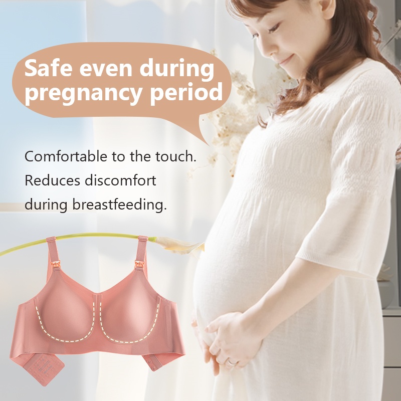 Anti-gravity Supportive Maternity Nursing Bra Gathering Breast Anti-bacterial Baby-friendly VEIMIA