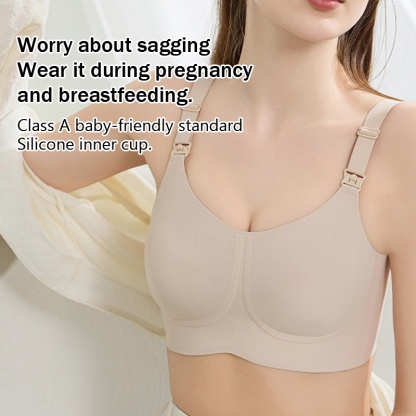 Supportive Maternity Nursing Bra Gathering Breast Anti-bacterial Baby-friendly Easy Breastfeeding VEIMIA