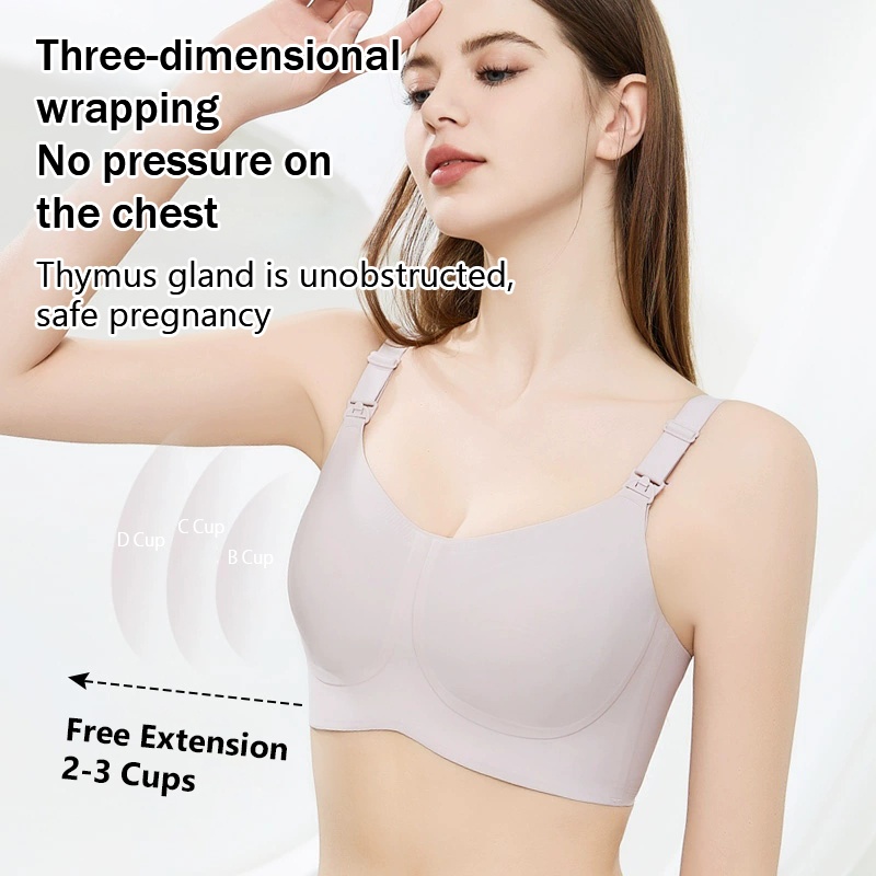 Anti-gravity Supportive Nursing Bras Gathering Breast Anti-bacterial Baby-friendly Easy Breastfeeding VEIMIA