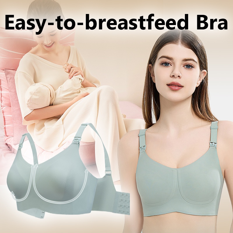 Anti-gravity Maternity Nursing Bra Gathering Breast Anti-bacterial Baby-friendly Easy Breastfeeding VEIMIA