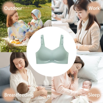 Anti-gravity Supportive Maternity Nursing Bras Gathering Breast Anti-bacterial Easy Breastfeeding VEIMIA