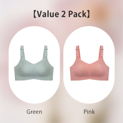 2 Pieces Sets Anti-gravity Supportive Nursing Bra Anti-bacterial Baby-friendly Fabric Easy Breastfeeding VEIMIA