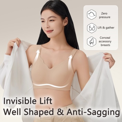Invisible Seamless Bra Suitable For Light-colored Clothes, Lifting & Shaping Supportive Bras Designed For Asian Women To Prevent Sagging VEIMIA