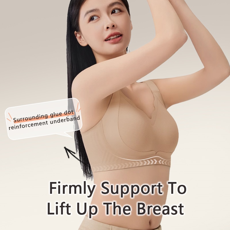 Seamless Bra Suitable For Light-colored Clothes, Lifting & Shaping Supportive Bra Designed For Asian Women To Prevent Sagging VEIMIA