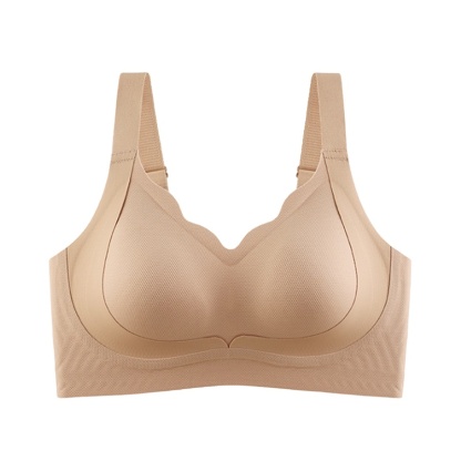 Sand Color Invisible Seamless Bras Suitable For Light-colored Clothes, Lifting & Shaping Supportive Bra VEIMIA