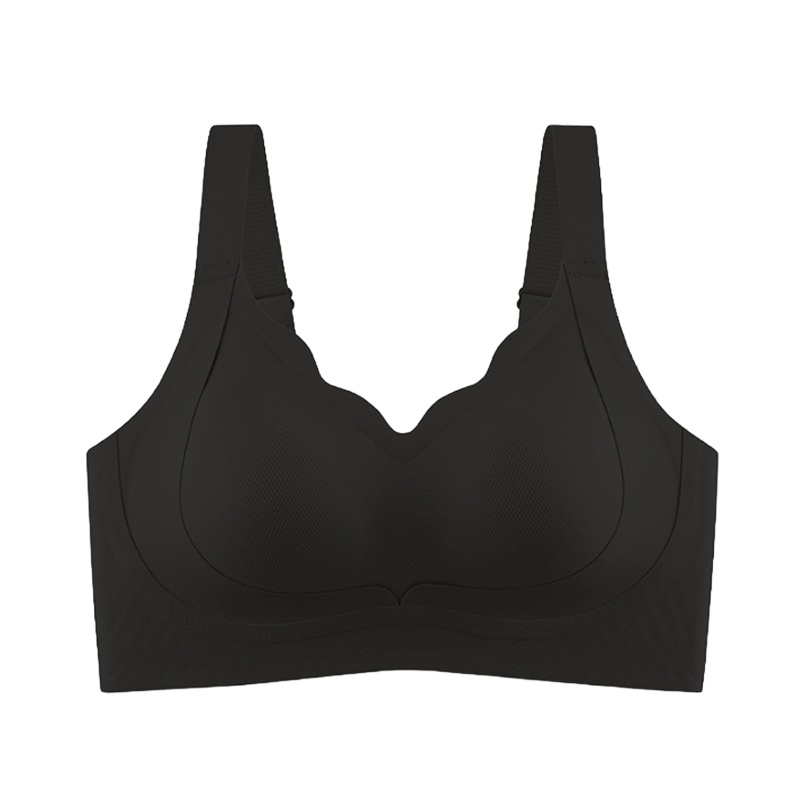 Black Color Invisible Seamless Bras Suitable For Light-colored Clothes, Lifting & Shaping Supportive Bra VEIMIA