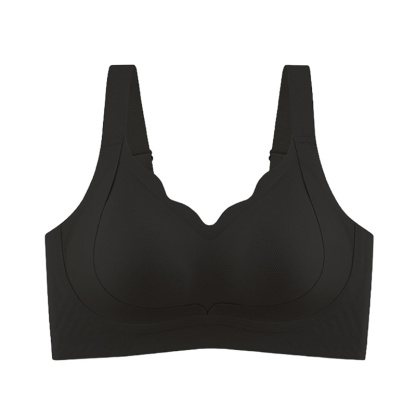 Black Color Invisible Seamless Bras Suitable For Light-colored Clothes, Lifting & Shaping Supportive Bra VEIMIA