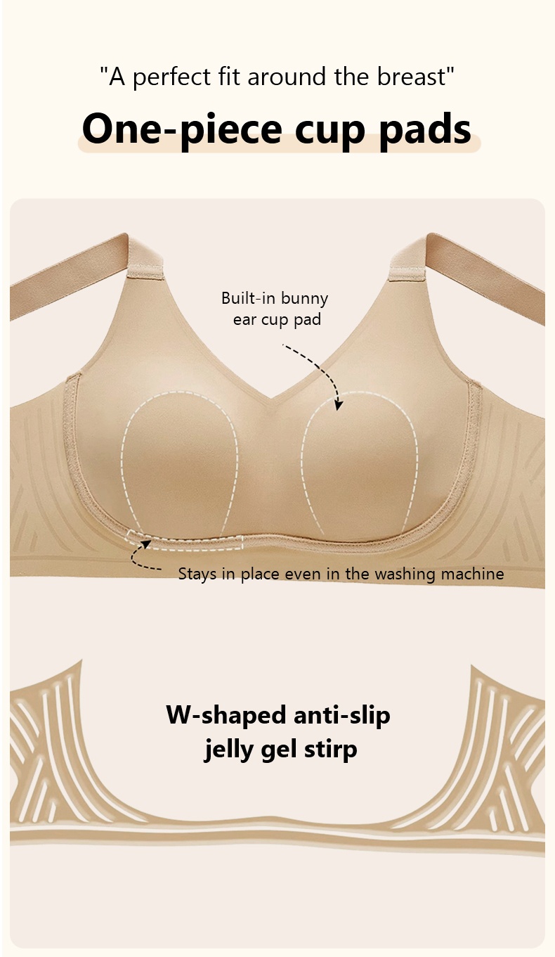 One-piece Cup Pads Design of The Most Comfortable Minimizer Bra Veimia