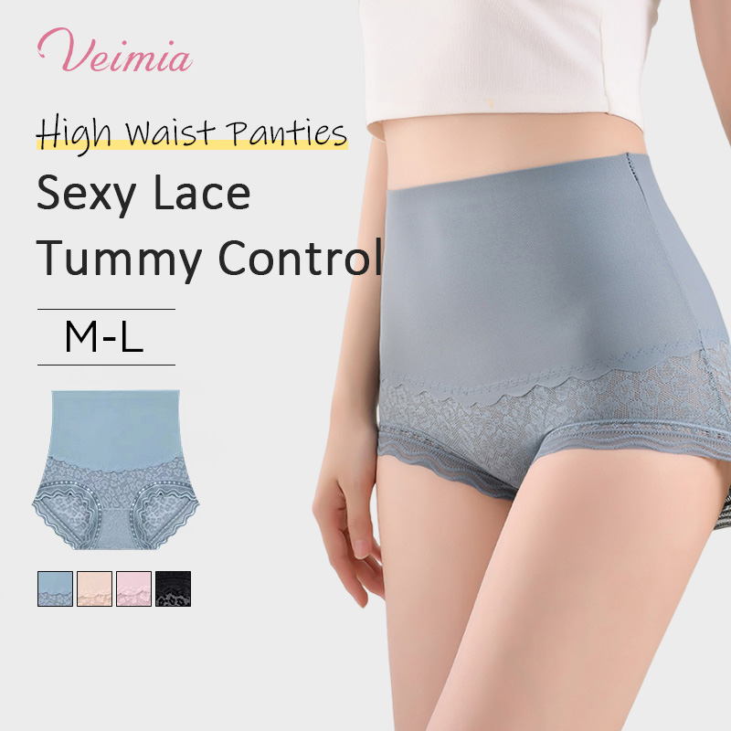 Lace High Waist Tummy-control Panties VEIMIA