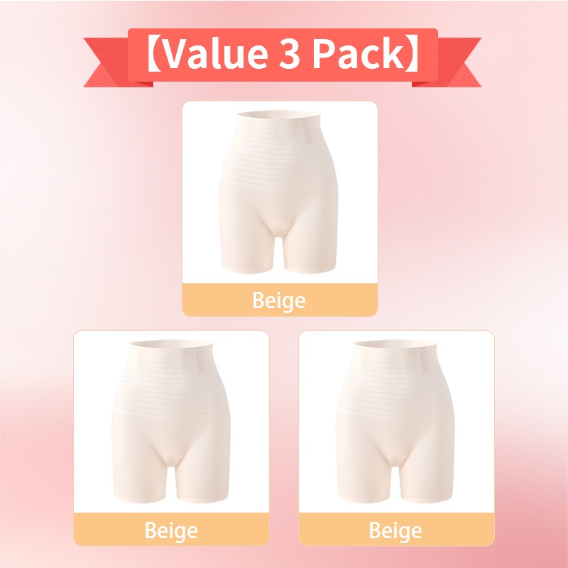 2 Pieces Thin 3-in-1 Seamless Shapewear Shorts Cool Fabric Without Stuffiness For Tummy Tightening & Hip Lifting VEIMIA