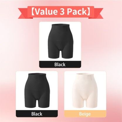 3 Pieces Ultra Thin 3-in-1 Seamless Shapewear Shorts Cool Fabric Without Stuffiness For Tummy Tightening VEIMIA