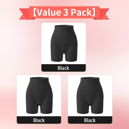 2 Pieces Black Thin 3-in-1 Seamless Shapewear Shorts Cool Fabric Without Stuffiness For Tummy Tightening & Hip Lifting VEIMIA