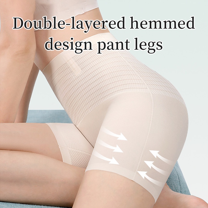 Thin 3-in-1 Seamless Shapewear Shorts Cool Fabric Without Stuffiness For Tummy Tightening & Hip Lifting VEIMIA