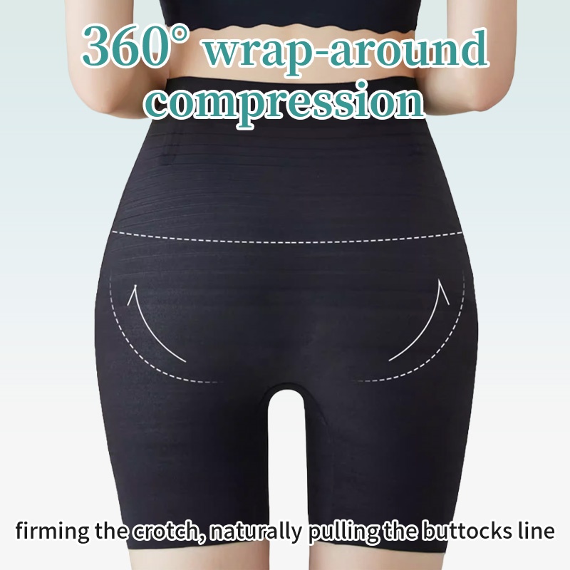 3-in-1 Seamless Shapewear Shorts Cool Fabric Without Stuffiness Tummy Tightening Hip Lifting VEIMIA