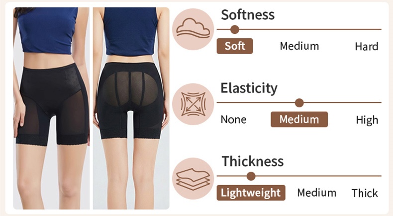 Tummy Flatten Shapewear Short Dual-layers Slimming, 3D Butt Lifting & Anti-roll Hem VEIMIA