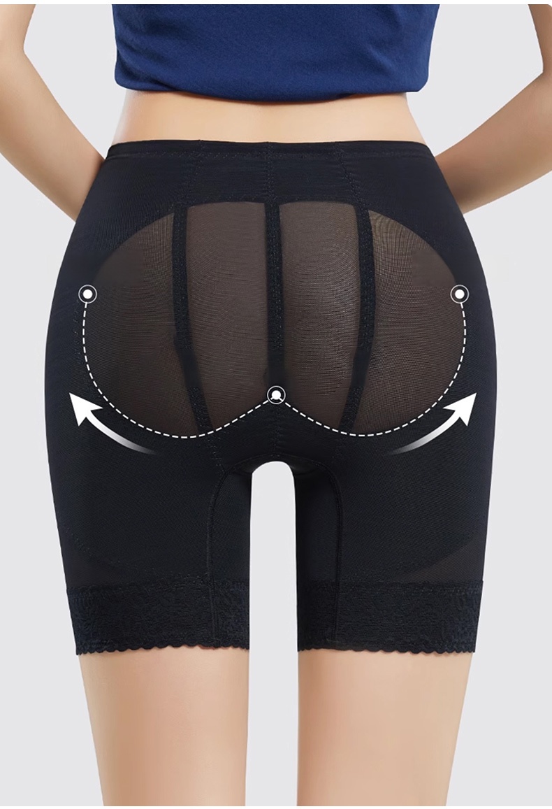 Tummy Flatten Shapewear Shorts Dual-layers Slimming, 3D Butts Lifting & Anti-roll Hems VEIMIA