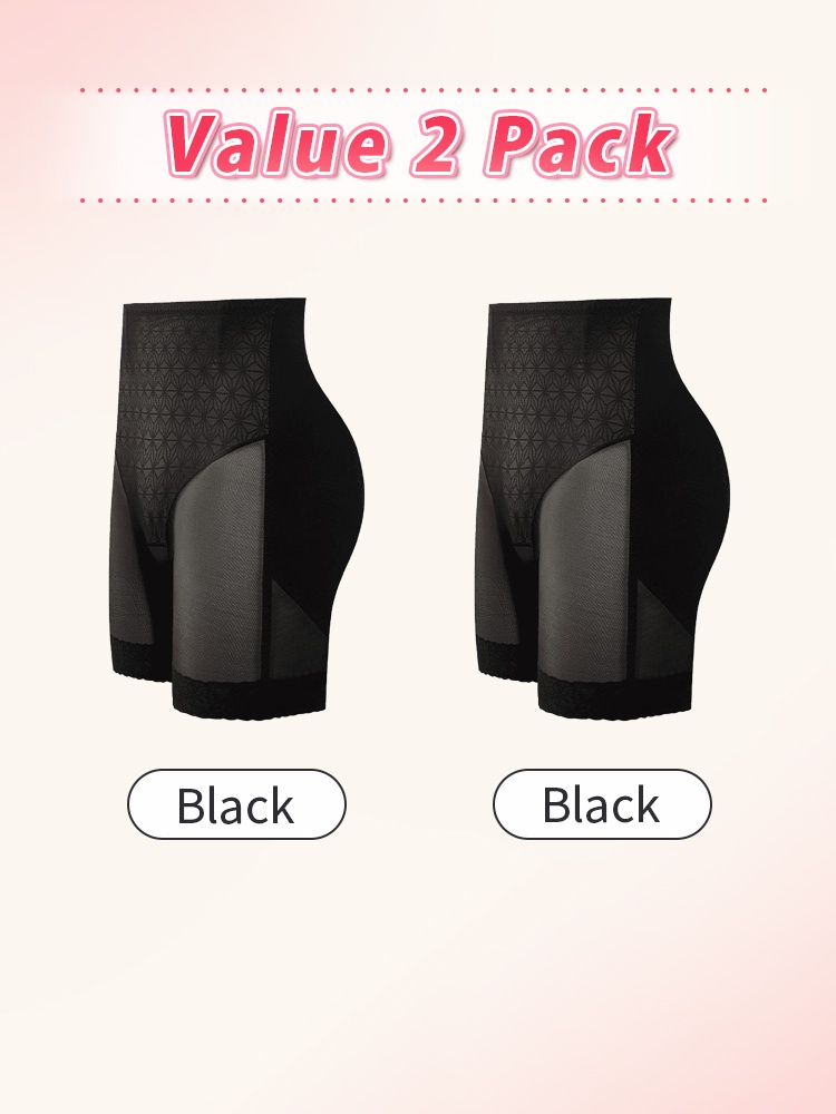 Tummy Flatten Shapewear Short Dual-layers Slimming, 3D Butt Liftings & Anti-roll Hem VEIMIA