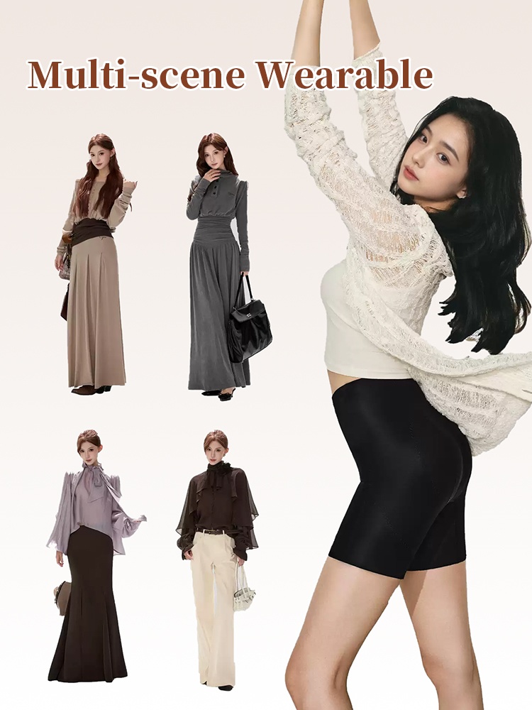 Tummies Flatten Shapewear Shorts Dual-layer Slimming, 3D Butts Lifting & Anti-roll Hems VEIMIA