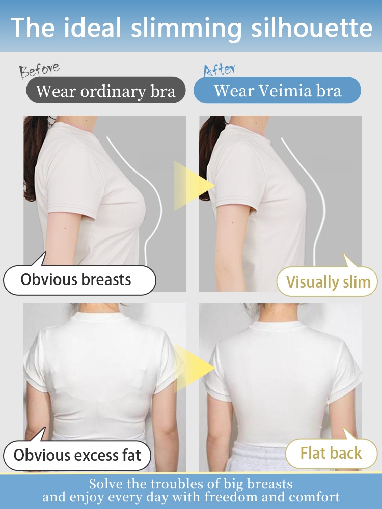 Our Ultra Thin Minimizer Bra Full Coverage For Sleek Looks, All-around No-bounce Support Lifts VEIMIA