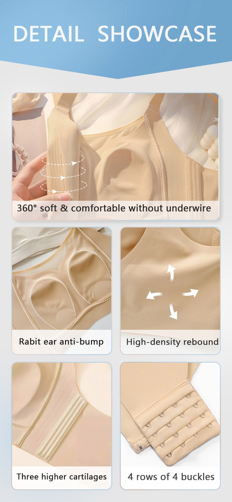 Ultra Thin Minimizer Bra With Full Coverage For Sleek Looks, All-around No-bounce Support Lifts VEIMIA