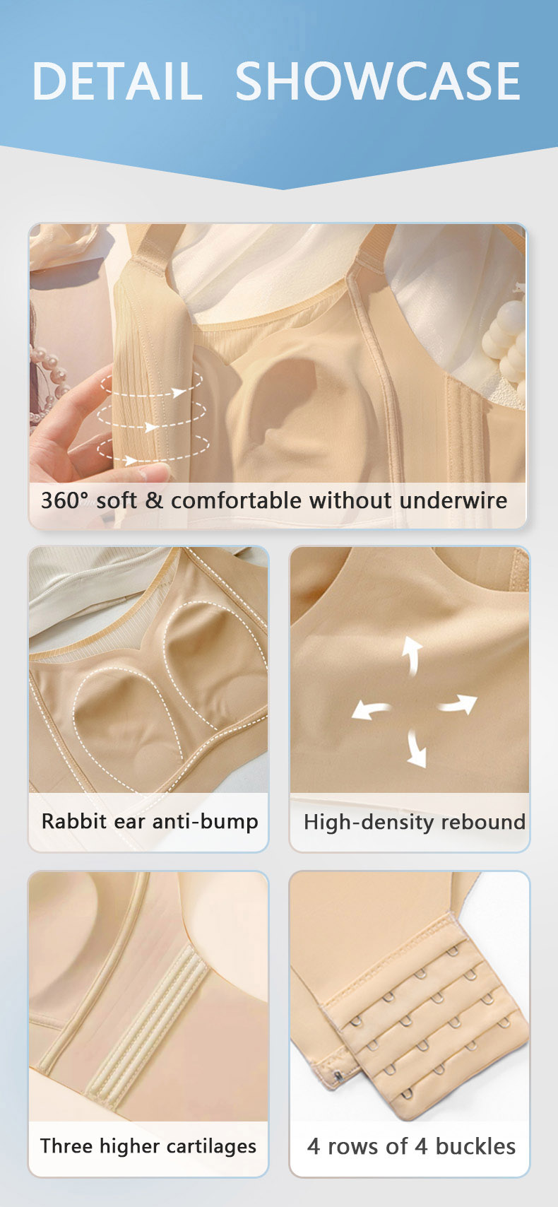 Ultra Thin Minimizer Bra With Full Coverage For Sleek Looks, All-around No-bounce Support Lifts VEIMIA