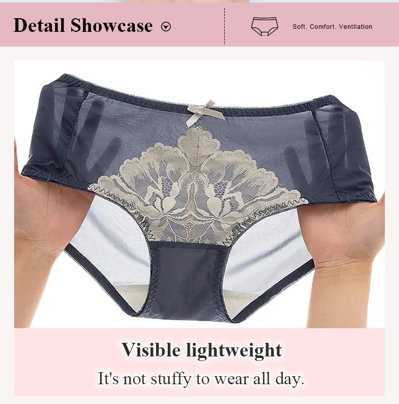 Sexy Silky Lace Panties Comfortable VEIMIA