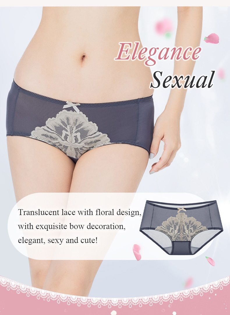 Elegant Cute Ultra Thin Lace Panties Veimia