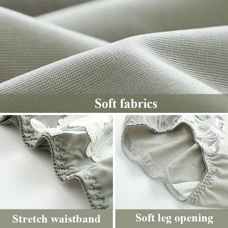 VEIMIA Cute Ultra-thin Lace Panties, Lightweight & Skin-friendly With Silky Smooth Touch
