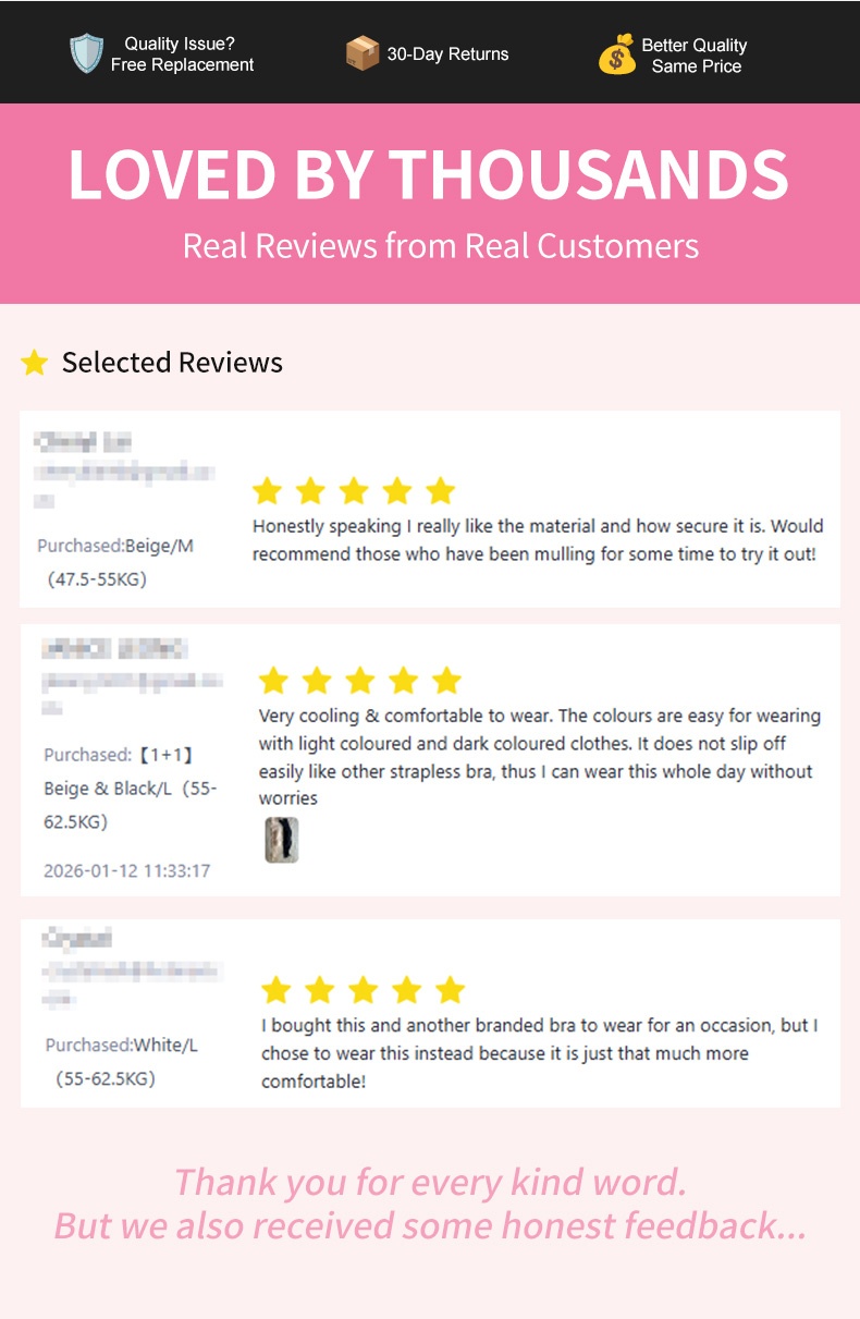 Secure Strapless Bra Anti-slip Snug Fits, Second-skin Wireless Comfort & Seamless Under Clothes VEIMIA