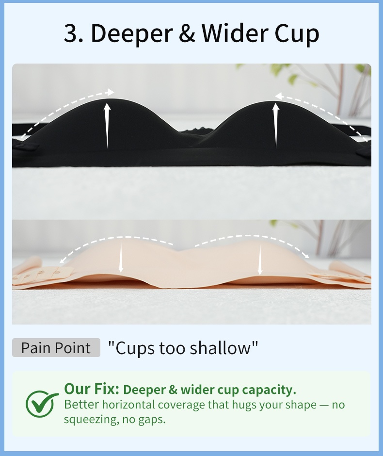 Secure Strapless Bra Anti-slip Snug Feels, Second-skin Wireless Comfort & Seamless Under Clothes VEIMIA