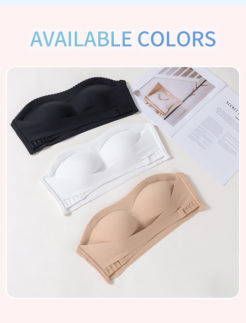 Firm Strapless Bras Anti-slip Snug Hold, Second-skin Wireless Comfort & Seamless Under Clothes VEIMIA