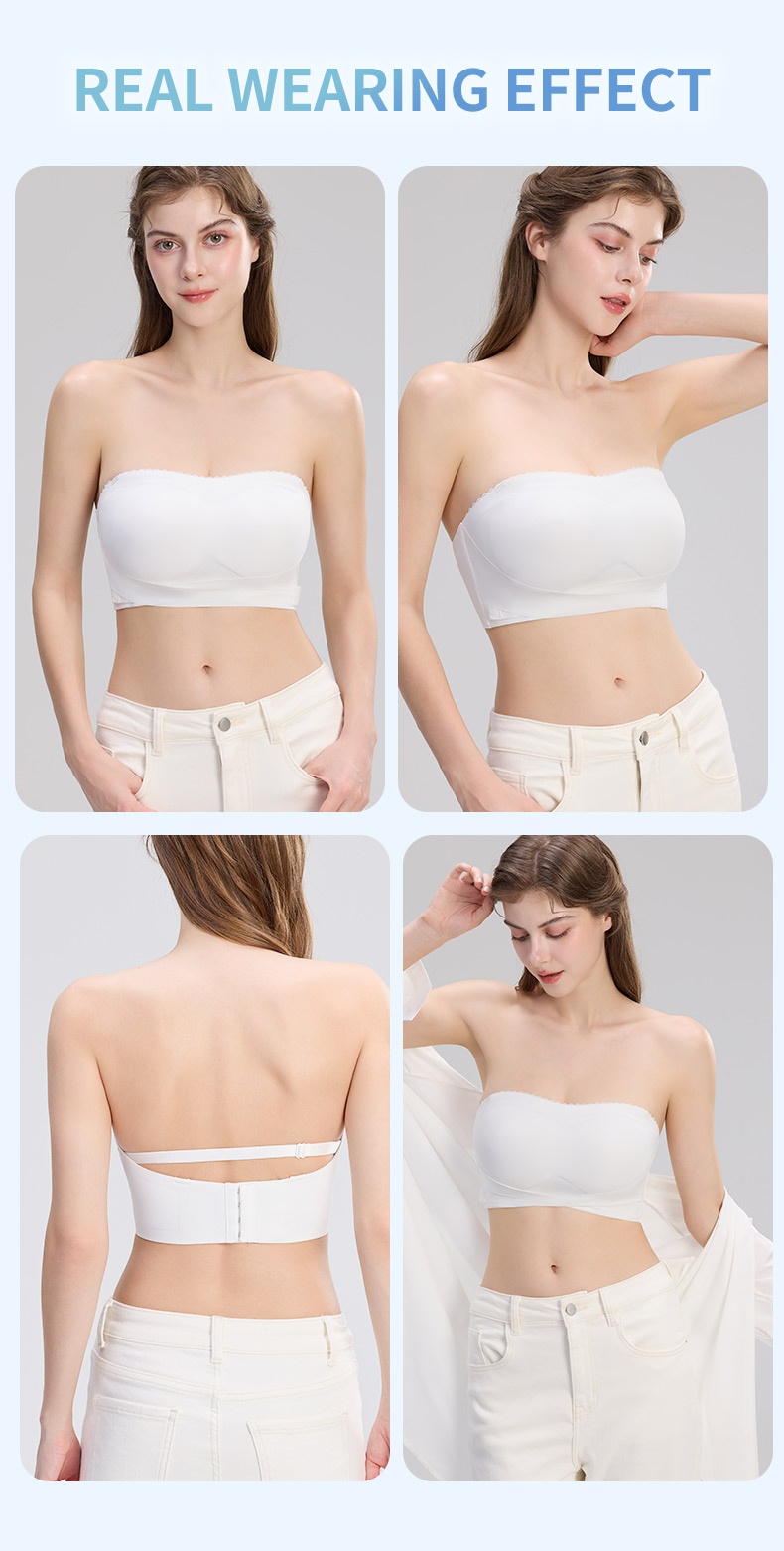 Secure Tube Tops Anti-slip Snug Holds, Second-skin Wireless Comfort & Seamless Under Clothes VEIMIA