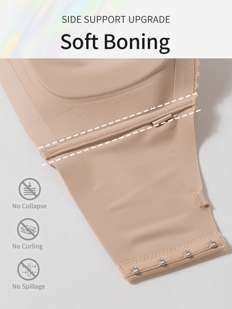Secure Strapless Bra Anti-slip Snug Hold, Second-skin Wireless Comfort & Smooth Under Clothes VEIMIA