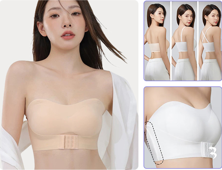 {"default":"Strapless slip-proof invisible wireless bra push up with fromt buckles Veimia"}
