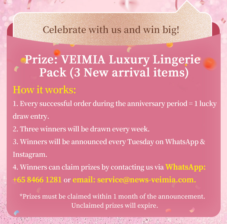 {"default":"Veimia Global 5th anniversary special lingerie giveaway"}
