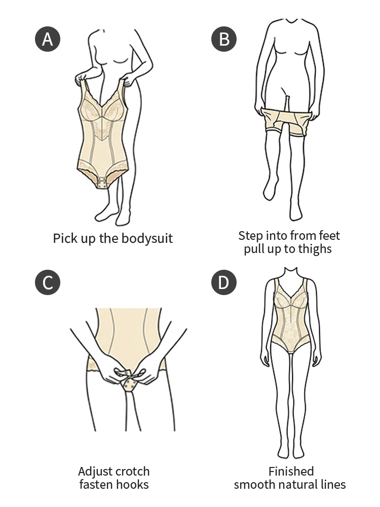 Versatile Bodysuits Sculpt Natural Silhouette Comfortably & Bra-free While Long-lasting Support VEIMIA