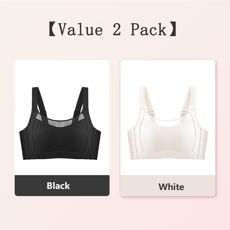 VEIMIA Black and White Colors of Visually Slimming No.1 & Two-year Repurchase List No.1 Wire-free Minimizer Bra