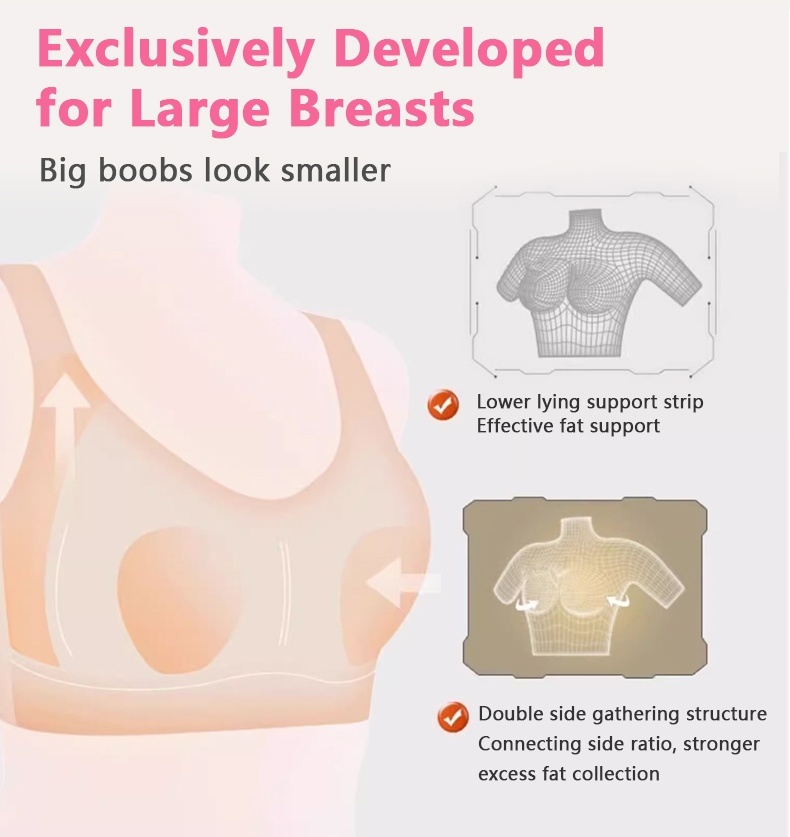 Veimia Visually Slimming No.1 Minimizer Bra Exclusively Developed For Large Breasts