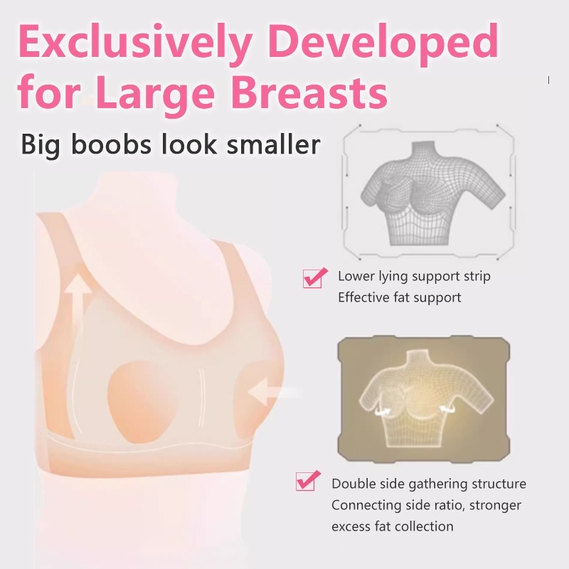 VEIMIA Visually Slimming No.1 & Two-year Repurchase List No.1 Wire-free Minimizer Bra Exclusively Developed For Large Breasts
