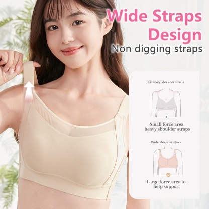 VEIMIA Visually Slimming No.1 & Two-year Repurchase List No.1 Wire-free Minimizer Bra With Straps Design