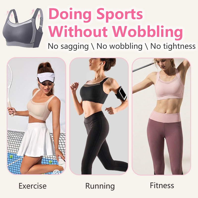 VEIMIA Wearing Visually Slimming No.1 & Two-year Repurchase List No.1 Wire-free Minimizer Bra Doing Sports Without Wobbling