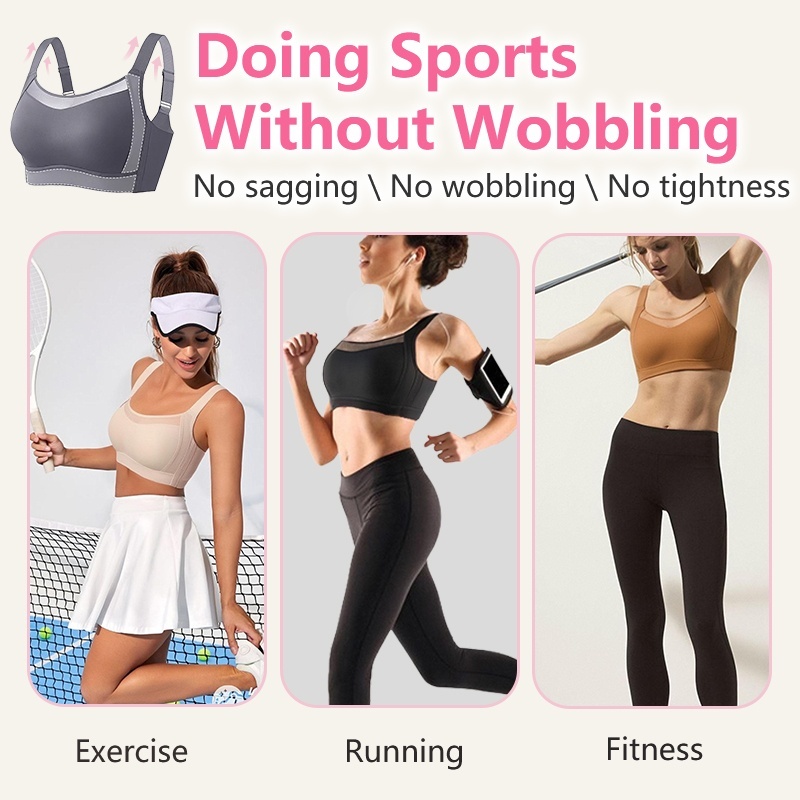 VEIMIA Wearing Visually Slimming No.1 & Two-year Repurchase List No.1 Wire-free Minimizer Bra Doing Sports Without Wobbling