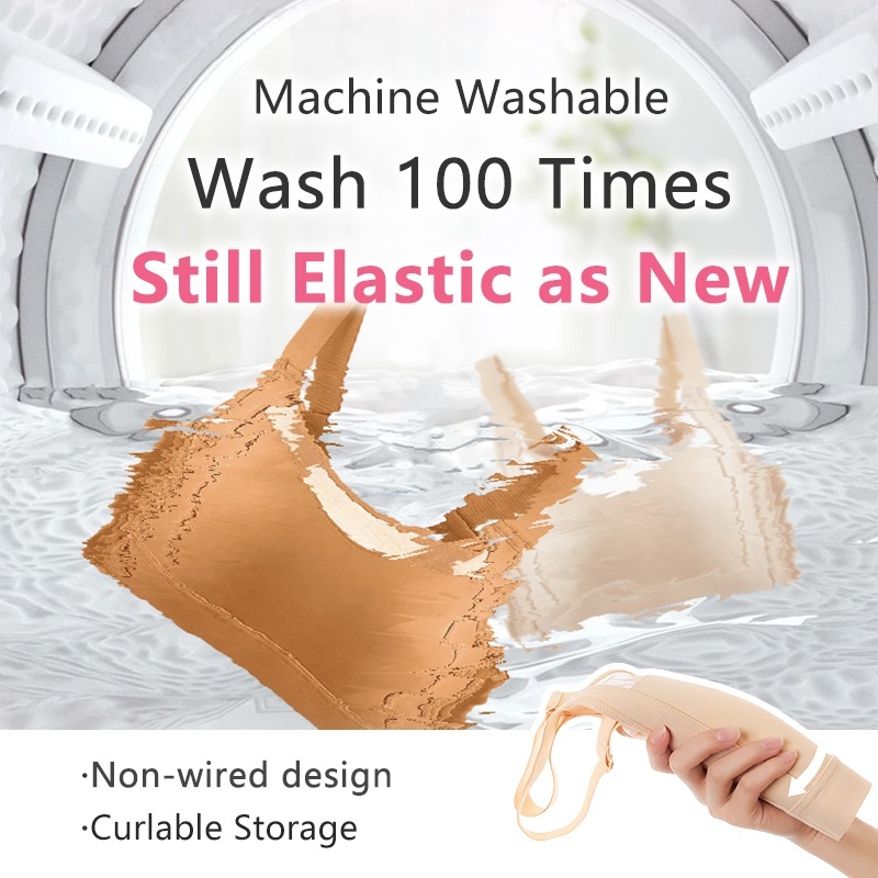 VEIMIA Visually Slimming No.1 & Two-year Repurchase List No.1 Wire-free Minimizer Bra is Machine Washable