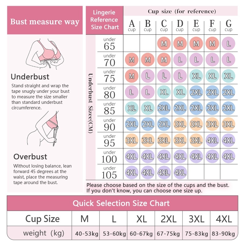 VEIMIA Size Chart of Visually Slimming No.1 & Two-year Repurchase List No.1 Wire-free Minimizer Bra