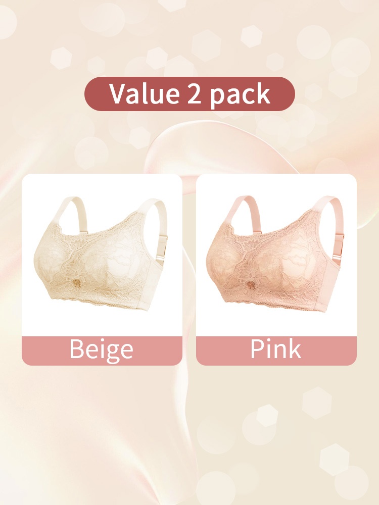 Wireless Lace Mastectomy Bra With Prosthesis Pockets, Sensitive Skins-friendly Cotton Linings For Comfort Fits VEIMIA