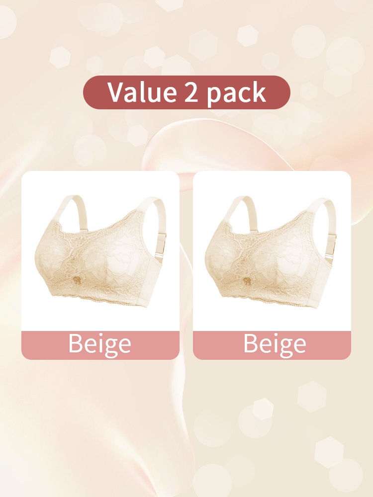 Wireless Laces Mastectomy Bras With Prosthesis Pockets, Sensitive Skins-friendly Cotton Linings For A Comfort Fit VEIMIA