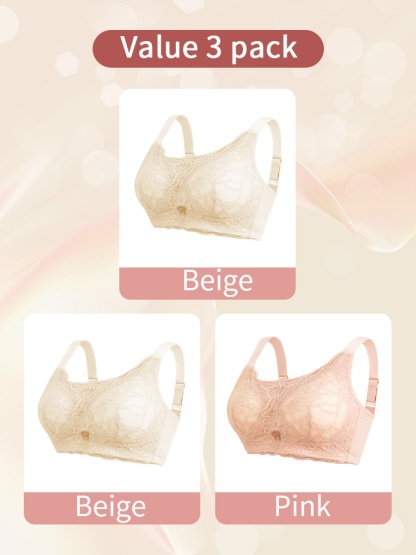 Wireless Lace Mastectomy Bra With Prosthesis Pocket, Sensitive Skin-friendly Cotton Lining For A Comfort Fits VEIMIA